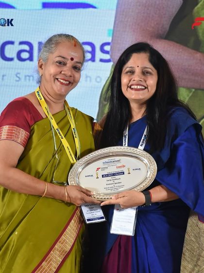 Being honored alongside a fellow educator at the Eldrok Chennai Summit. These partnerships are key to fueling student growth and creativity.