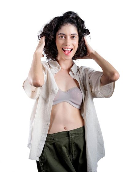 A full-body shot of a model conveying a sense of freedom and natural beauty. This type of image helps build a brand's identity beyond just the product, creating an emotional connection with the audience.