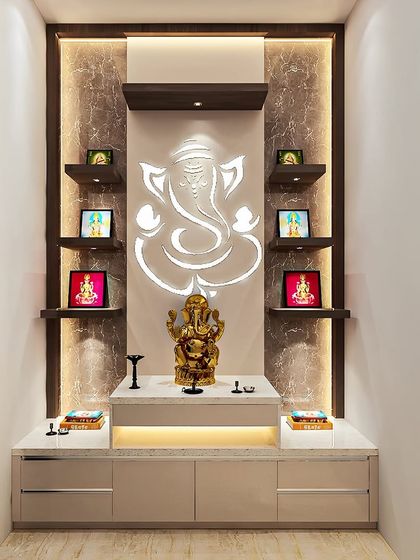 Designing with a Touch of Sweetness - Modular Home Interiors Modern Mandirs & Pooja Units photo 31