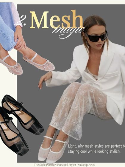 Mesh magic is here to stay. Light, airy mesh styles, like these flats, are perfect for staying cool while looking incredibly stylish.