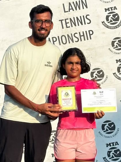 Congratulations to our trainee Tvishi Khiladiwal and her personal coach Rithik Tiwari. Tvishi fought hard to reach the finals of the Girls Championship Series Under-14 in Noida.