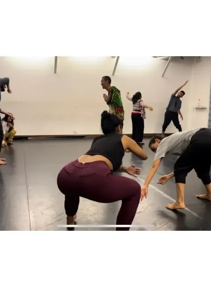 The energy of our Dance and Movement workshop, where participants are encouraged to playfully engage with their inner rhythm and express themselves freely.