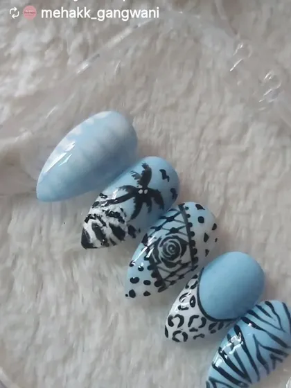 Entry number 5, a lovely blue and white set with delicate patterns. It's amazing to see artists find their own creative voice.