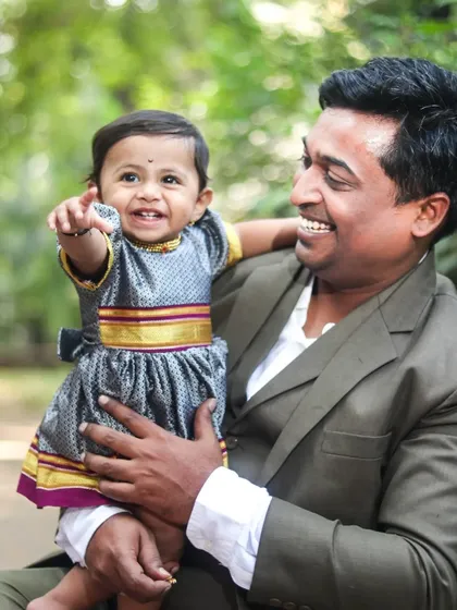 Capturing that special bond between a father and his child. These are the candid, unscripted moments I aim to freeze in time during our family photoshoots in Navi Mumbai.