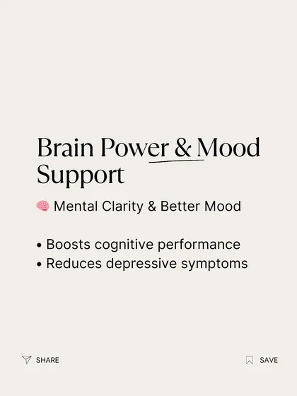 Creatine is also for brain power and mood support. Research shows it can boost cognitive performance and may even help reduce depressive symptoms, providing a dual benefit for your mind and body.