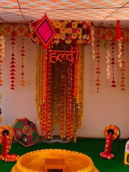 Shanaya Decorations - All-Inclusive Ceremony Packages (Haldi & Mehendi) Haldi Ceremony Backdrops photo 36