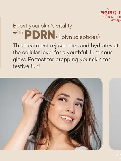 To boost your skin's vitality, I recommend PDRN (Polynucleotides). This treatment rejuvenates and hydrates at a cellular level for a youthful, luminous glow, making it perfect for prepping your skin for festive fun.