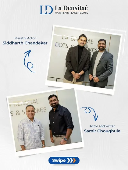 Marathi actors Siddharth Chandekar and Samir Choughule are among the many celebrities who have visited my clinic. Their presence underscores the trust that the entertainment industry has in my services.