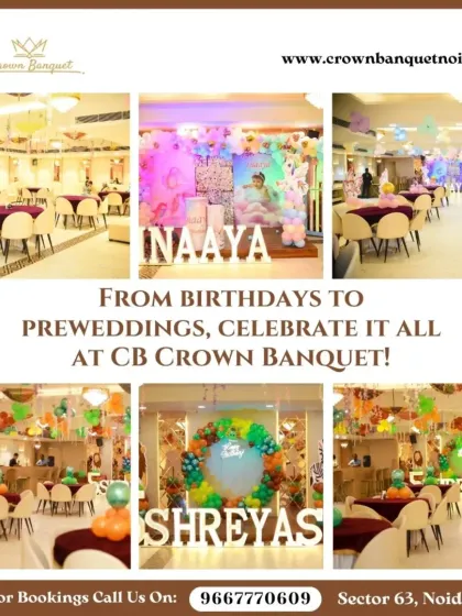 A collage showing the versatility of our venue. From kids' birthdays to pre-wedding functions, these images demonstrate how we can adapt our space and decor for any type of celebration.