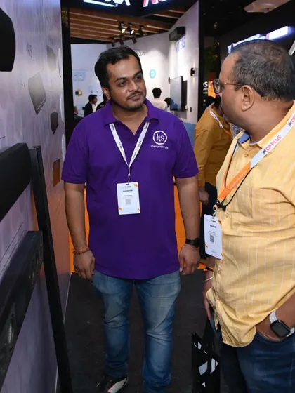 An ITS team member engaging with a visitor at the Smart Home Expo 2024. We ensure our team is always on hand to provide in-depth product knowledge and discuss solutions with potential and existing partners.
