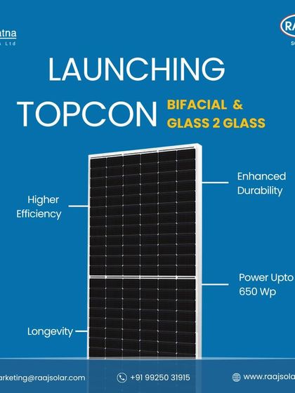 Raaj Solar - Utility-Scale & Industrial Solar Projects Our Advanced Solar Modules photo 12