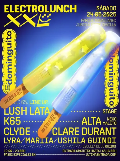 The fun, popsicle-themed poster for the Electrolunch festival in Sevilla. This perfectly captured the sunny, summer vibe of the day party.