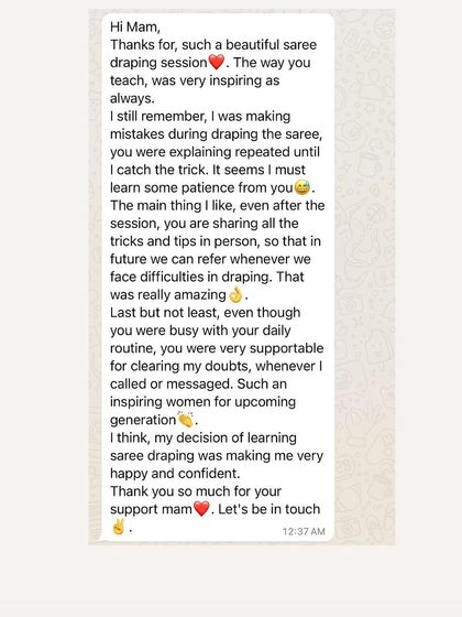 Shikha Agarwal - Personal Saree Draping Classes Words from My Wonderful Students photo 44