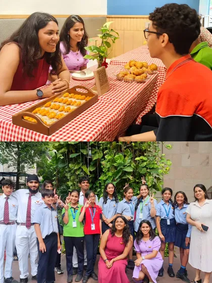 Students and teachers enjoying our Bastille Day festivities. It's a day of celebration and cultural immersion for our entire community.