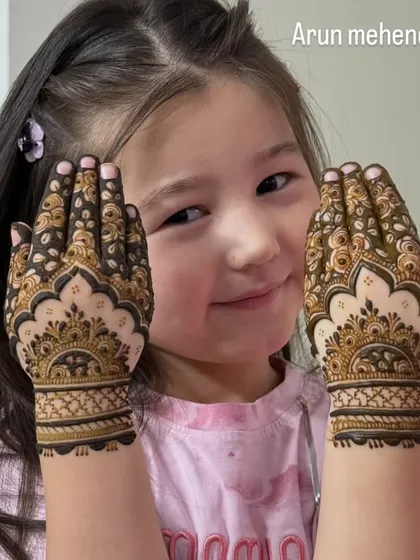 Mehendi is for everyone, including the little ones. I use my 100% natural and safe henna to create fun, simple designs that kids love to show off.