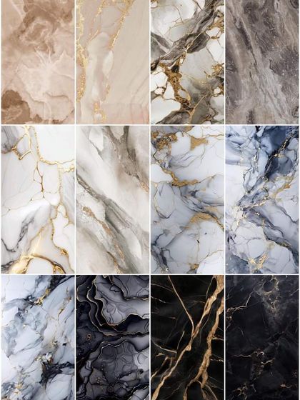 A mood board of our stunning UV Marble sheet designs. From earthy tones to deep blues and blacks, we have a pattern to suit every taste and color scheme.