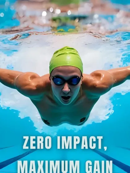 Experience a workout that delivers maximum results with zero joint impact. This powerful butterfly stroke captures the essence of swimming as a high-gain, low-risk fitness solution for building a stronger, more resilient body.