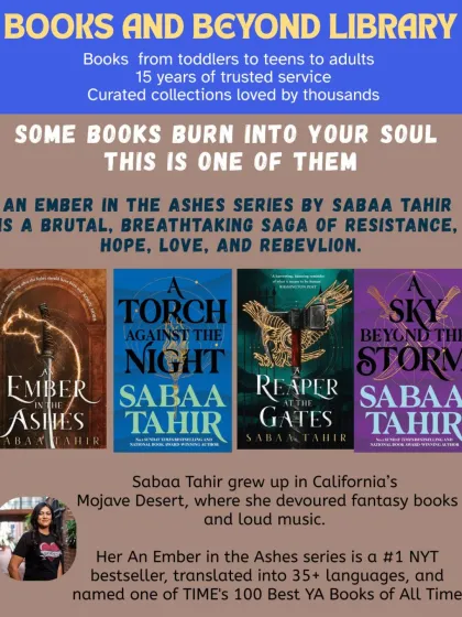 "An Ember in the Ashes" is a breathtaking saga of resistance, hope, and rebellion. This epic fantasy series is perfect for readers who love high-stakes action, complex characters, and enemies-to-lovers romance.