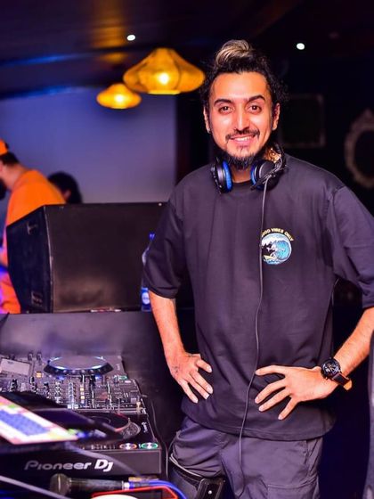 A simple, happy portrait at my console. I love my family, work hard, and live my passion for music every day.