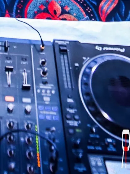 Another detail shot of my mixer and deck, showcasing the professional gear I work with.