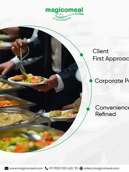 My client-first approach makes me a trusted corporate partner. This image of guests enjoying a buffet highlights how I refine convenience and deliver an excellent dining experience.