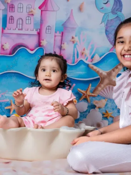 Under the sea with sisters. We can adapt our themes for siblings, creating a shared fantasy world.