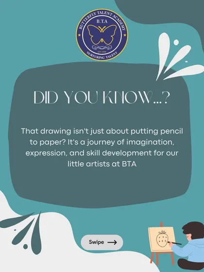 Did you know that drawing is more than just putting a pencil to paper? It's a fundamental tool for developing imagination and expression, which we nurture in all our little artists at the academy.