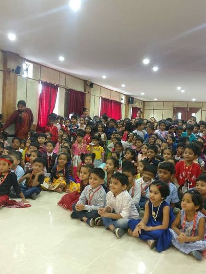 A full house of young students enjoying our educational puppet theatre. Their engagement makes every performance special.