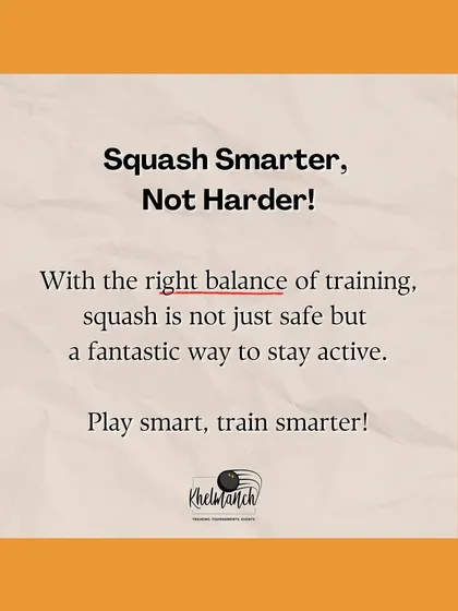 Squash smarter, not harder. With a balanced approach to training, squash is a fantastic and safe way to stay active at any age.