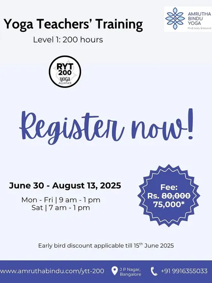 Ready to begin? We offer an early bird discount for our upcoming YTT 200 course. This is your opportunity to join our signature program, build a life around yoga, and embark on a journey that will change your perspective on your body, your mind, and your life.