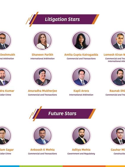 Our 'Litigation Stars' and 'Future Stars' as recognized by Benchmark Litigation 2024, showcasing the depth of talent in our dispute resolution teams.
