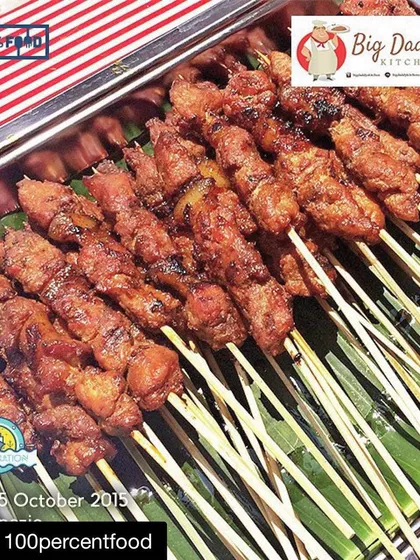 We grill our pork satay fresh in big batches all day long. Come find our pop-up kitchen and grab them while they're hot!