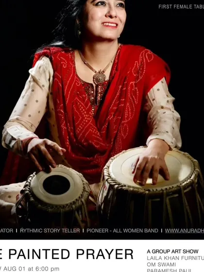 A poster from 'The Painted Prayer' art show, where I was a collaborator as a rhythmic storyteller. This project explored the powerful connection between music and visual arts.