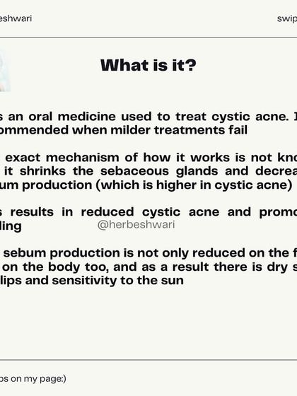 An infographic series on Isotretinoin for acne. As a nutritionist, I share my thoughts on its known side effects, like pregnancy risks and sun sensitivity, and why I believe addressing the root cause of acne is a better long-term strategy than suppressing a natural function of the skin.