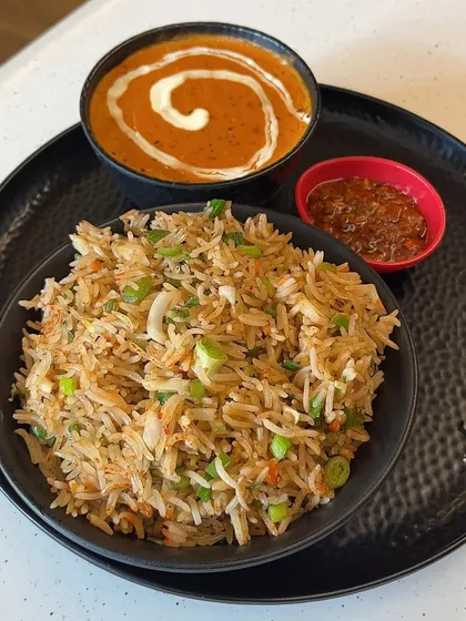 Our unique Bamboo Rice, served with a creamy gravy and schezwan chutney. This dish is an example of how we innovate within popular cuisines to offer something new to our customers.