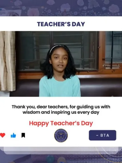 Another heartfelt message from a student on Teacher's Day. Hearing these expressions of gratitude is a testament to the dedication of our teaching staff and the strong relationships they build.