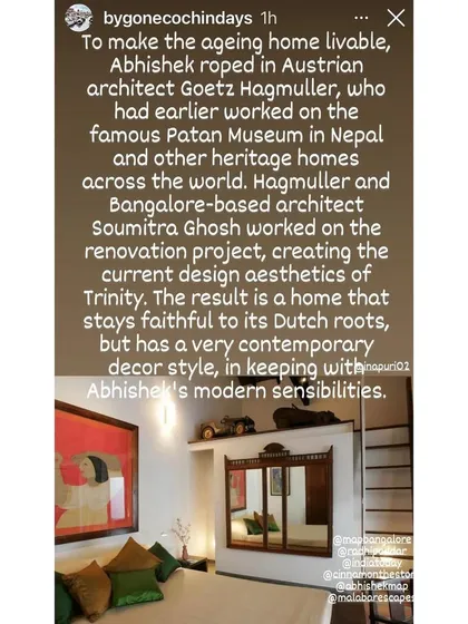 A mention of our collaboration with Austrian architect Götz Hagmuller on the renovation. The project created a home that is faithful to its Dutch roots but has a contemporary decor style, reflecting a successful partnership in heritage conservation.