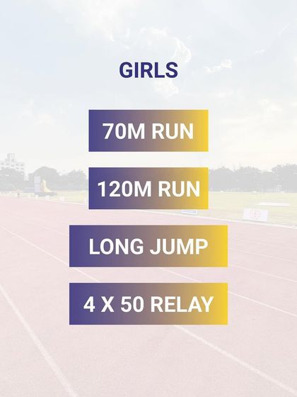 The list of events for the Girls U-10 category.