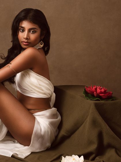 A closer crop from the same series, with the addition of a vibrant lotus flower, adding a symbolic touch of beauty and purity.