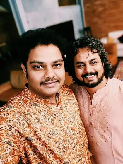 A selfie with Sarfaraaz Khan before a performance.