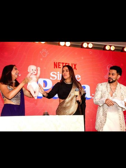 A fun, interactive segment on stage at the Netflix 'Single Papa' launch. We manage all on-stage activities, including games and audience participation.