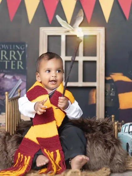 Expecto Patronum! A magical moment from a Harry Potter themed shoot, where your little one can cast their own spells.