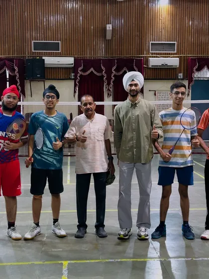 The result of hard work and dedication. Posing with the victorious Guru Nanak Public School badminton team after they won the CBSE Zonal Championship. We build teams that not only play to win but also support each other throughout the journey.