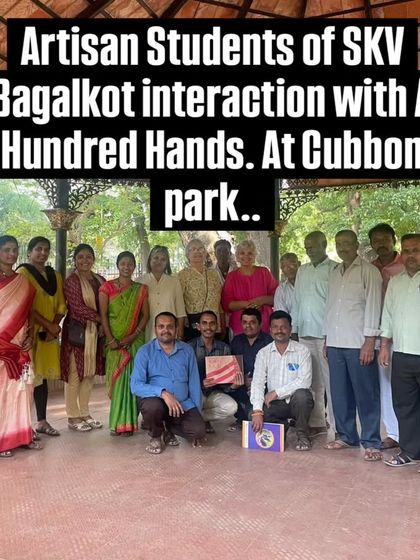 An enriching afternoon spent with artisan students from SKV Bagalkot, weavers of Ilkal Saris, sharing knowledge and experiences in Cubbon Park.