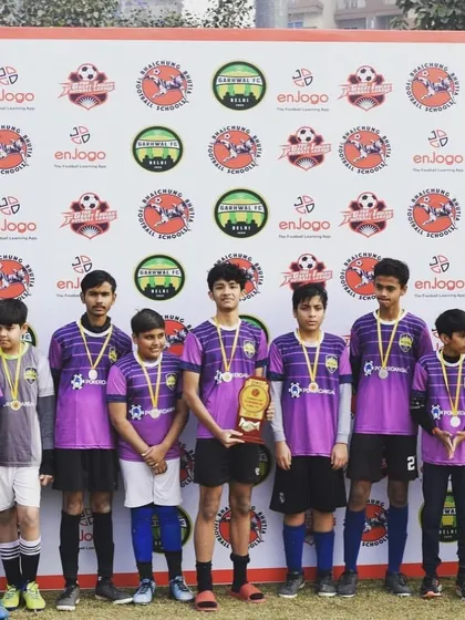 Our U14 team celebrating a podium finish in the Enjogo Premier League on their debut. This is the winning mentality we build.