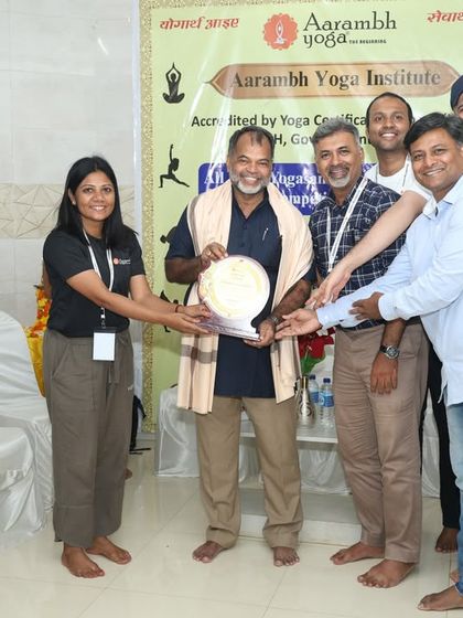 Our team honors our chief guest, Dr. N.R. Ganesh Rao, with a token of our gratitude and respect.