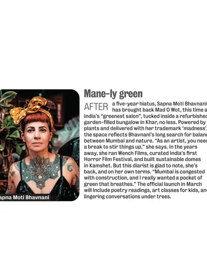 It was incredible to be featured in Mid-Day for our return as India's 'greenest salon'. It's confirmation that building a business with a conscience is not just possible, but celebrated.