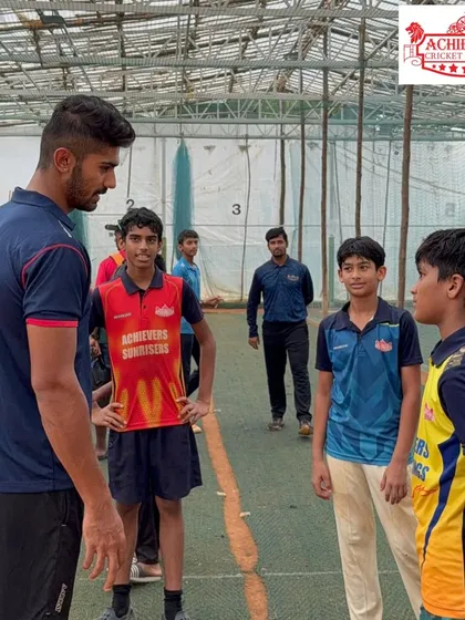 Inspiring the next generation. We were honored to have IPL star Aman Khan visit our indoor practice session to share invaluable tips and motivation with our young cricketers. These are the moments that fuel big dreams.