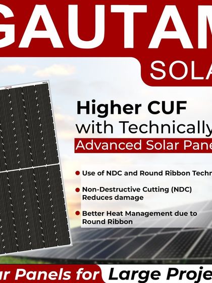 To achieve a high Capacity Utilization Factor (CUF), we use technically advanced solar panels with Round Ribbon and Non-Destructive Cutting (NDC) technology. This ensures better heat management and lower degradation for your solar power plant.