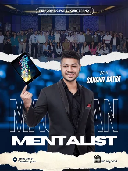 Performing for a luxury brand at the Ethos City of Time in Gurugram. These events require a special touch of class and mystery, which I'm always excited to provide.
